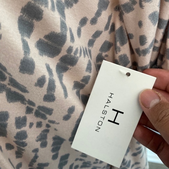 H Halston Pink Kimono-Sleeve Printed Caftan - Picture 5 of 8